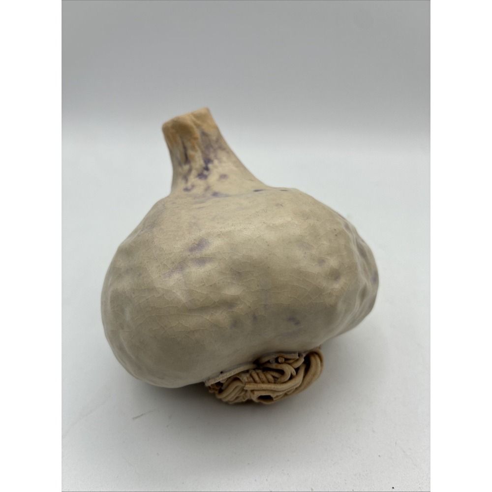 Vintage Patricia Garrett Pottery Great Impressions GARLIC BULB Bud Vase Signed